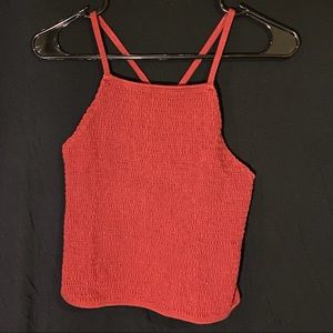 Tank top with X back design.